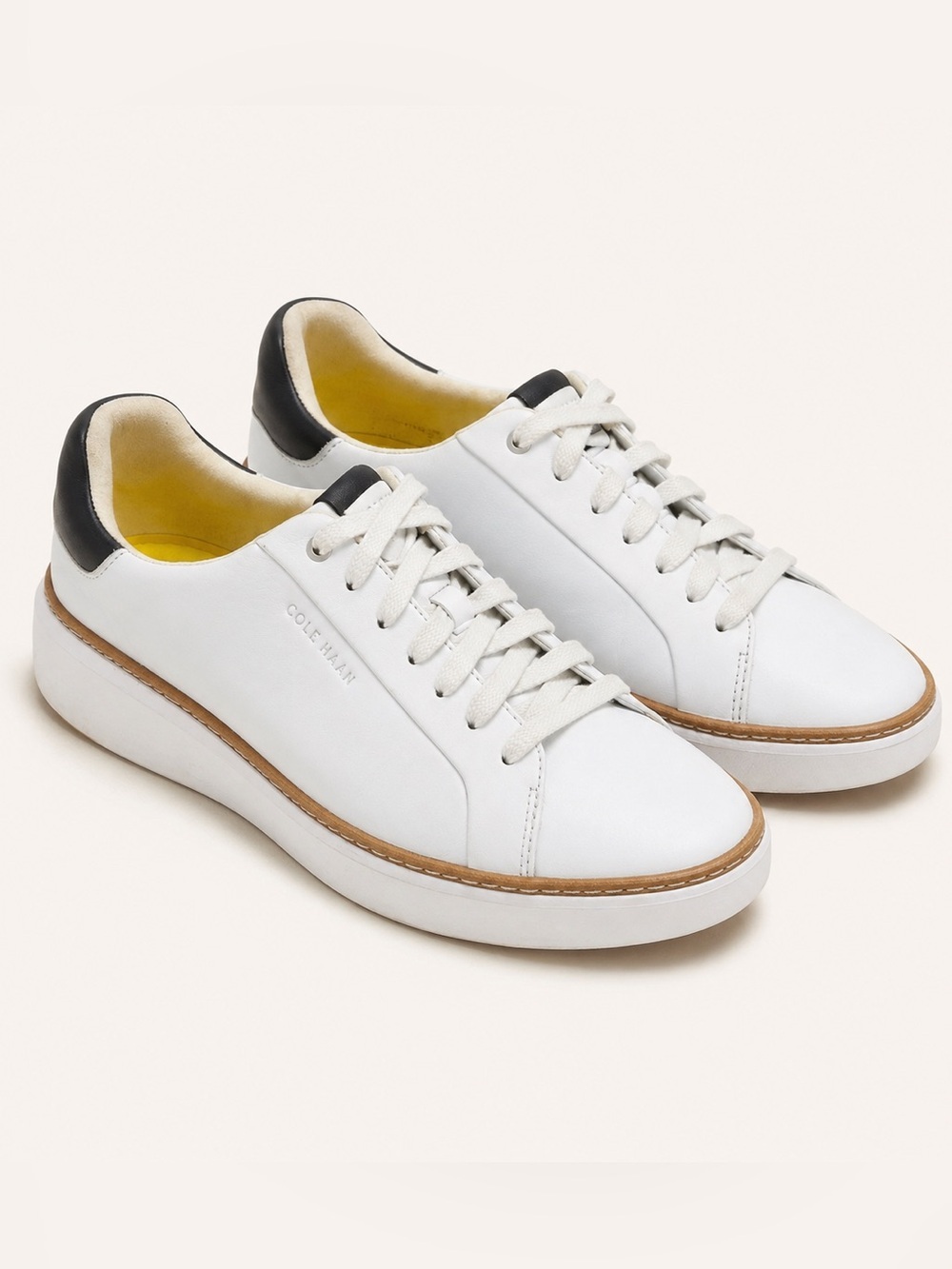 Cole Haan GrandSeries White Leather Sneakers Women’s Size 9B